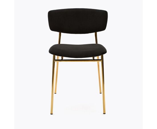 Стул дизайнерский Marko графит, основание золото, изображение 2 | Интернет магазин мебели и декора LifeDekor