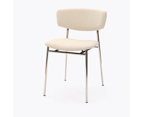 Стул дизайнерский Marko бежевый, основание хром | Интернет магазин мебели и декора LifeDekor
