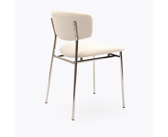 Стул дизайнерский Marko бежевый, основание хром, изображение 3 | Интернет магазин мебели и декора LifeDekor