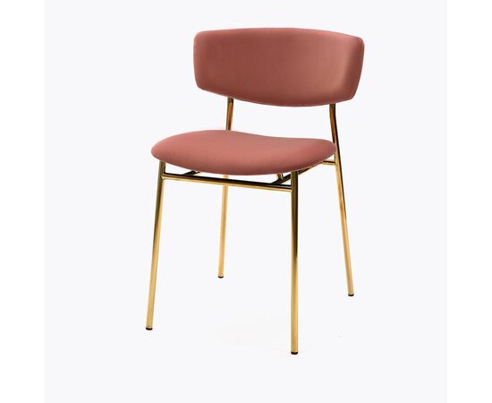 Стул дизайнерский Marko розовый, основание золото | Интернет магазин мебели и декора LifeDekor