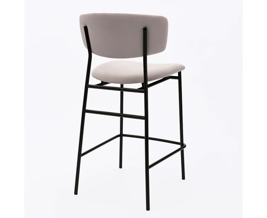 Дизайнерский полубарный стул Marko серый, черный металл, изображение 3 | Интернет магазин мебели и декора LifeDekor