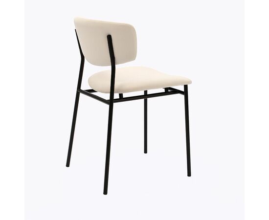 Стул дизайнерский Marko бежевый, черный металл, изображение 3 | Интернет магазин мебели и декора LifeDekor