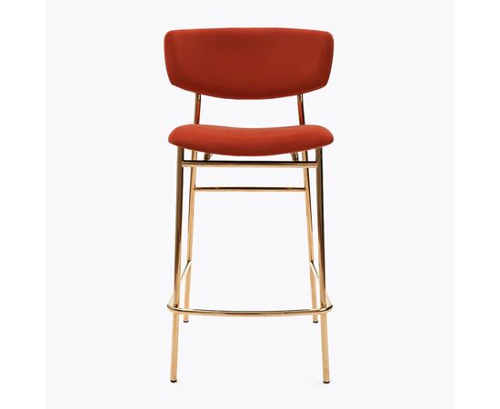 Дизайнерский полубарный стул Marko терракотовый, основание золото, изображение 2 | Интернет магазин мебели и декора LifeDekor
