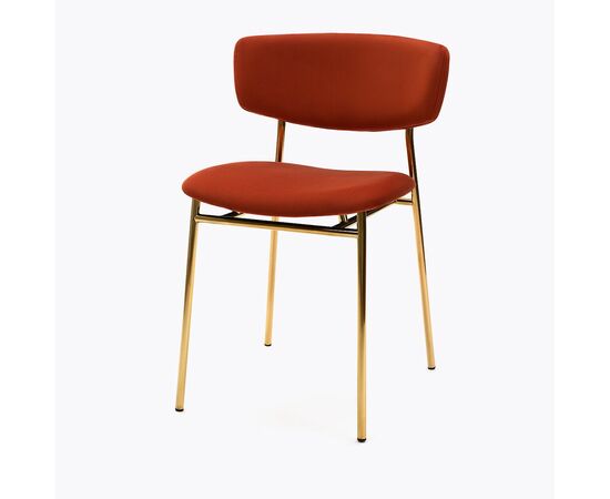 Стул дизайнерский Marko терракотовый, основание золото | Интернет магазин мебели и декора LifeDekor