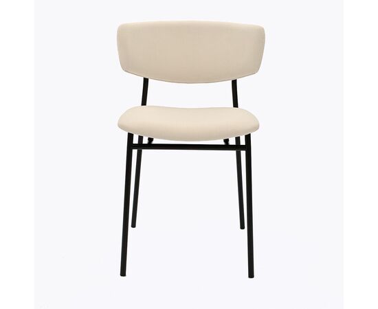 Стул дизайнерский Marko бежевый, черный металл, изображение 2 | Интернет магазин мебели и декора LifeDekor