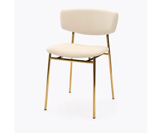 Стул дизайнерский Marko бежевый, основание золото | Интернет магазин мебели и декора LifeDekor