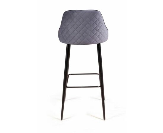 Стул барный Neo ромб, бархат серый 27, изображение 6 | Интернет магазин мебели и декора LifeDekor