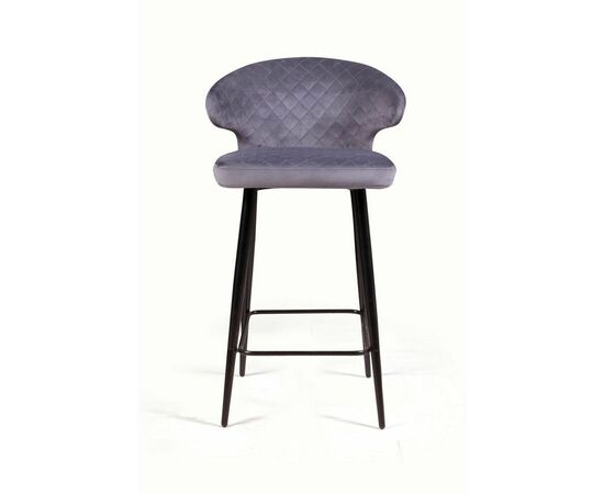 Стул полубарный Richard ромб, бархат серый 27, изображение 7 | Интернет магазин мебели и декора LifeDekor