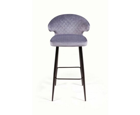 Стул барный Richard ромб, бархат серый 27, изображение 2 | Интернет магазин мебели и декора LifeDekor