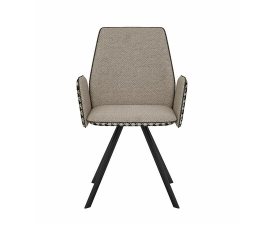 Стул DikLine 293 поворотный SB4/A2 бежевый, ножки черные, изображение 2 | Интернет магазин мебели и декора LifeDekor