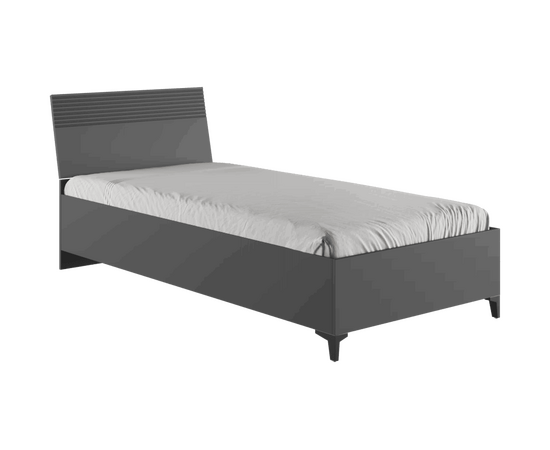 Кровать Ника 90х200 с основанием дсп эйхория QR-17 / графит | Интернет магазин мебели и декора LifeDekor