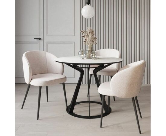 Стул Vito, букле белый / опора конус, изображение 4 | Интернет магазин мебели и декора LifeDekor