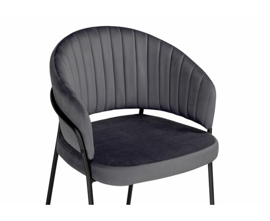 Стул на металлокаркасе Лео антрацитовый brandy light 28 / черный, изображение 6 | Интернет магазин мебели и декора LifeDekor