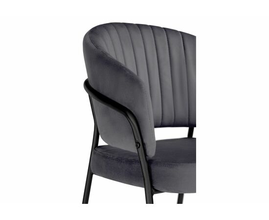 Стул на металлокаркасе Лео антрацитовый brandy light 28 / черный, изображение 7 | Интернет магазин мебели и декора LifeDekor