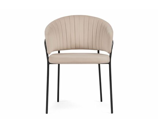 Стул на металлокаркасе Лео бежевый brandy light 2 / черный, изображение 3 | Интернет магазин мебели и декора LifeDekor