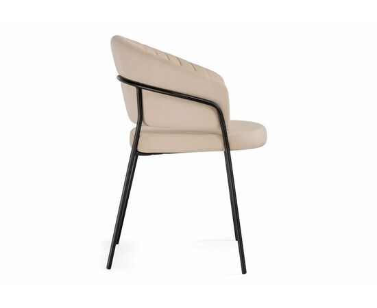 Стул на металлокаркасе Лео бежевый brandy light 2 / черный, изображение 4 | Интернет магазин мебели и декора LifeDekor