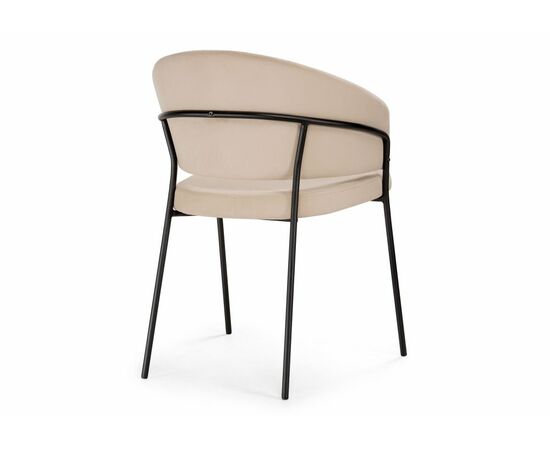 Стул на металлокаркасе Лео бежевый brandy light 2 / черный, изображение 5 | Интернет магазин мебели и декора LifeDekor