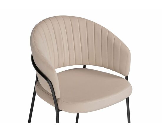 Стул на металлокаркасе Лео бежевый brandy light 2 / черный, изображение 6 | Интернет магазин мебели и декора LifeDekor