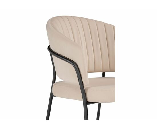 Стул на металлокаркасе Лео бежевый brandy light 2 / черный, изображение 7 | Интернет магазин мебели и декора LifeDekor
