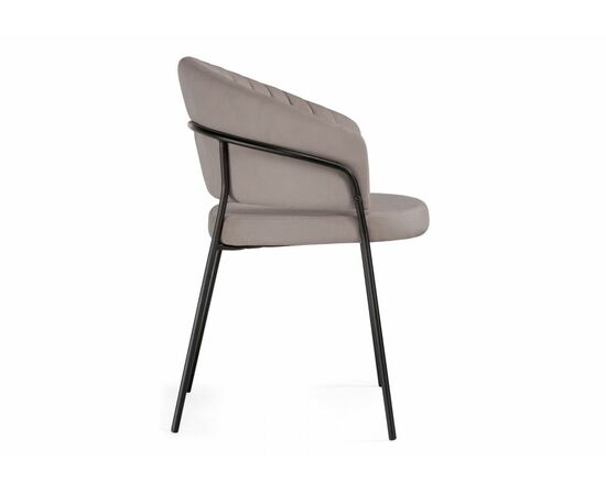 Стул на металлокаркасе Лео латте brandy light 4 / черный, изображение 4 | Интернет магазин мебели и декора LifeDekor