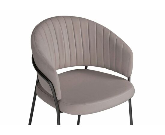 Стул на металлокаркасе Лео латте brandy light 4 / черный, изображение 6 | Интернет магазин мебели и декора LifeDekor