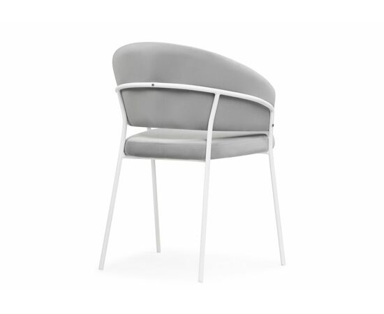 Стул на металлокаркасе Лео серый brandy light 22 / белый, изображение 5 | Интернет магазин мебели и декора LifeDekor