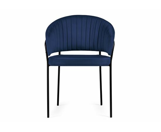 Стул на металлокаркасе Лео синий brandy light 8 / черный, изображение 3 | Интернет магазин мебели и декора LifeDekor