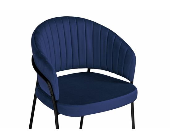 Стул на металлокаркасе Лео синий brandy light 8 / черный, изображение 6 | Интернет магазин мебели и декора LifeDekor