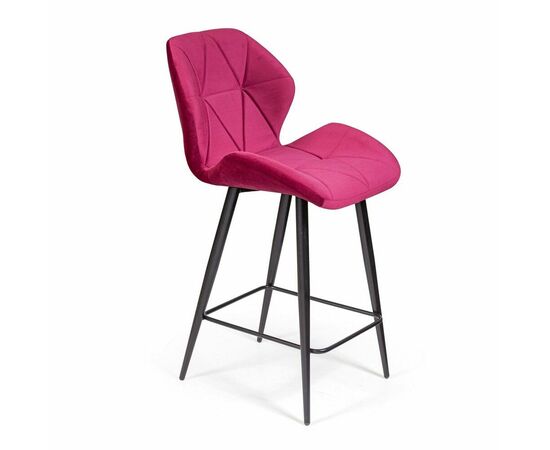Стул полубарный Crystal, бархат винно-красный 16 | Интернет магазин мебели и декора LifeDekor