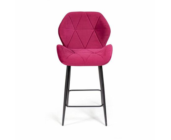 Стул полубарный Crystal, бархат винно-красный 16, изображение 2 | Интернет магазин мебели и декора LifeDekor