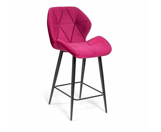 Стул полубарный Crystal, бархат винно-красный 16, изображение 4 | Интернет магазин мебели и декора LifeDekor