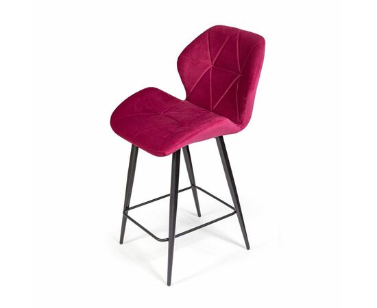 Стул полубарный Crystal, бархат винно-красный 16, изображение 8 | Интернет магазин мебели и декора LifeDekor