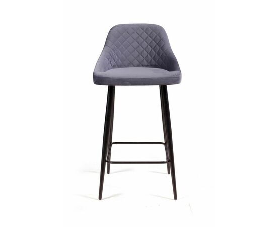 Стул полубарный Douglas ромб, бархат серый 27, изображение 2 | Интернет магазин мебели и декора LifeDekor