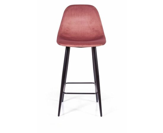 Стул полубарный TED, бархат пудровый 15 /опора конус, изображение 2 | Интернет магазин мебели и декора LifeDekor