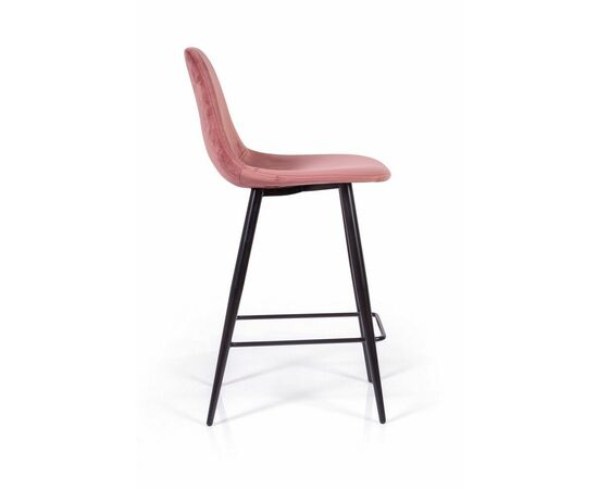 Стул полубарный TED, бархат пудровый 15 /опора конус, изображение 3 | Интернет магазин мебели и декора LifeDekor