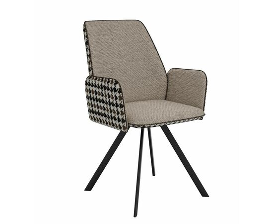 Стул DikLine 293 поворотный SB4/A2 бежевый, ножки черные | Интернет магазин мебели и декора LifeDekor