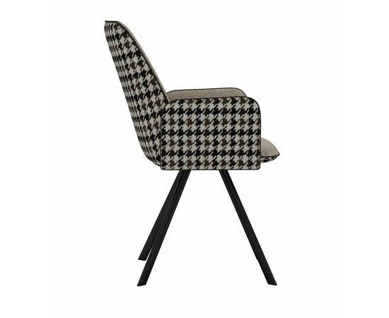 Стул DikLine 293 поворотный SB4/A2 бежевый, ножки черные, изображение 3 | Интернет магазин мебели и декора LifeDekor