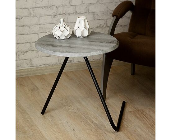 Стол журнальный Дуэт 7 орех гикори grey/черный, изображение 5 | Интернет магазин мебели и декора LifeDekor