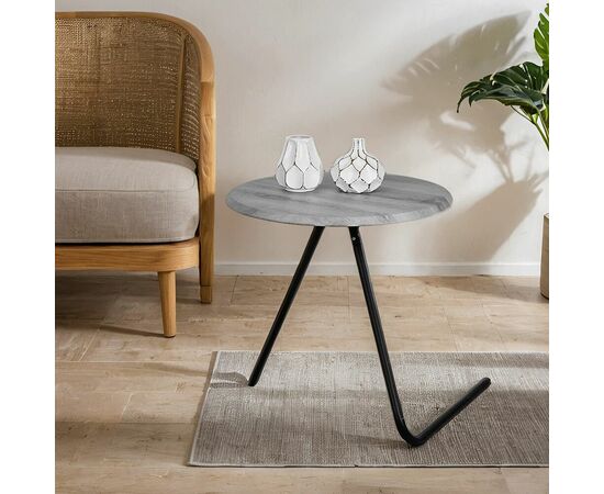 Стол журнальный Дуэт 7 орех гикори grey/черный, изображение 7 | Интернет магазин мебели и декора LifeDekor