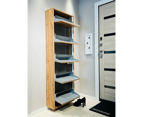 Обувница ЛАЙТ 5 МП (Дуб Вотан / Дуб Вотан), изображение 3 | Интернет магазин мебели и декора LifeDekor