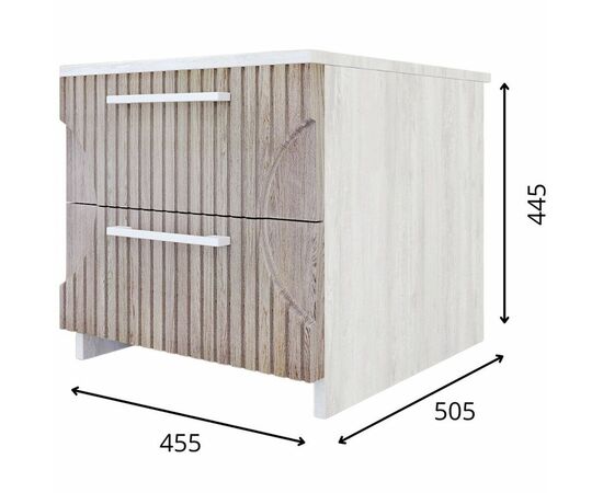 Спальня «Монтале» КМК 0966, бетон пайн светлый/астана, изображение 10 | Интернет магазин мебели и декора LifeDekor