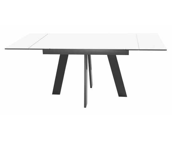 Стол DikLine SKM120 Керамика Mono white (белый матовый)/подстолье черное,, изображение 3 | Интернет магазин мебели и декора LifeDekor