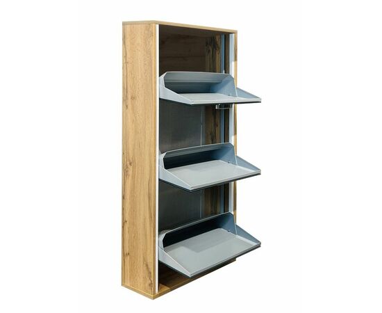 Обувница ЛАЙТ 3 МП (Дуб Вотан / Дуб Вотан), изображение 2 | Интернет магазин мебели и декора LifeDekor