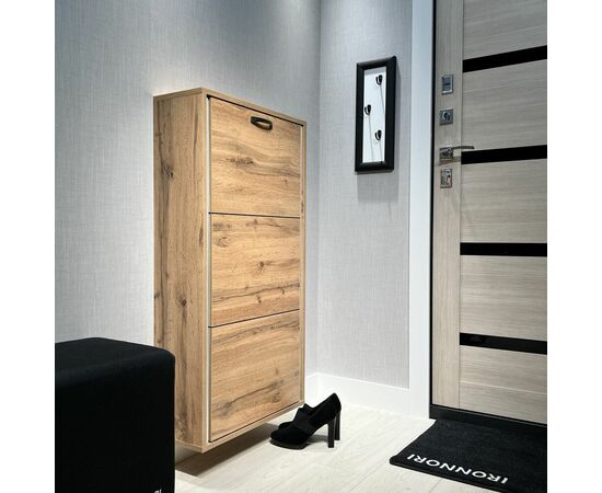 Обувница ЛАЙТ 3 МП (Дуб Вотан / Дуб Вотан), изображение 5 | Интернет магазин мебели и декора LifeDekor