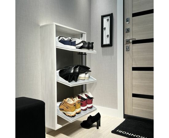 Обувница ЛАЙТ 3 МП (Выбеленное дерево / Выбеленное дерево), изображение 5 | Интернет магазин мебели и декора LifeDekor