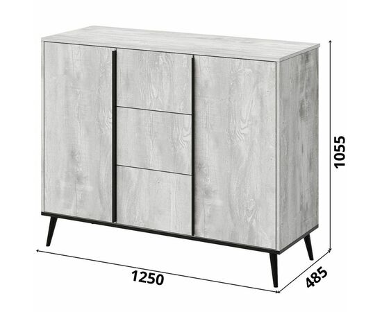 Комод «Саванна» КМК 0973.16, бетон пайн светлый, изображение 4 | Интернет магазин мебели и декора LifeDekor