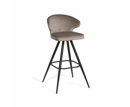 Стул полубарный Richard поворотный 360 градусов, бархат бежевый 5, изображение 8 | Интернет магазин мебели и декора LifeDekor