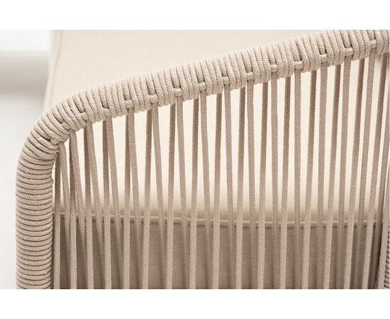 "Канны" модульная угловая лаунж-зона из роупа (веревки) со столом "Диего" (молочный), цвет бежевый, изображение 6 | Интернет магазин мебели и декора LifeDekor