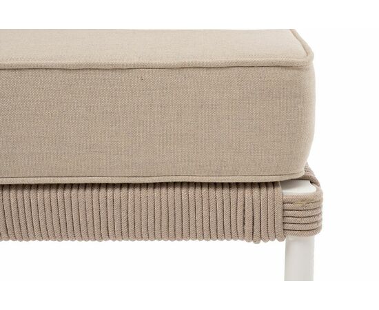 "Канны" модульная угловая лаунж-зона из роупа (веревки) со столом "Диего" (молочный), цвет бежевый, изображение 8 | Интернет магазин мебели и декора LifeDekor