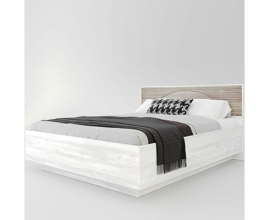 Кровать «Монтале» 160x200 КМК 0966.8 с ПМ, бетон пайн светлый/астана, изображение 2 | Интернет магазин мебели и декора LifeDekor